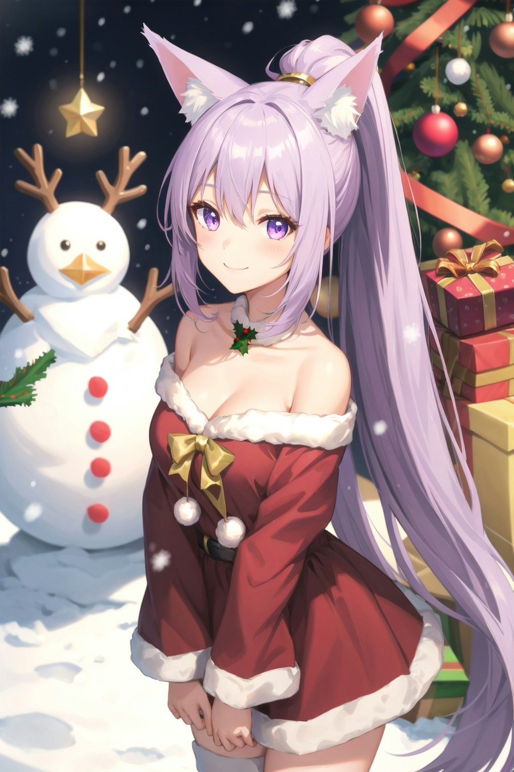 クリスマスコスチューム狐娘さん