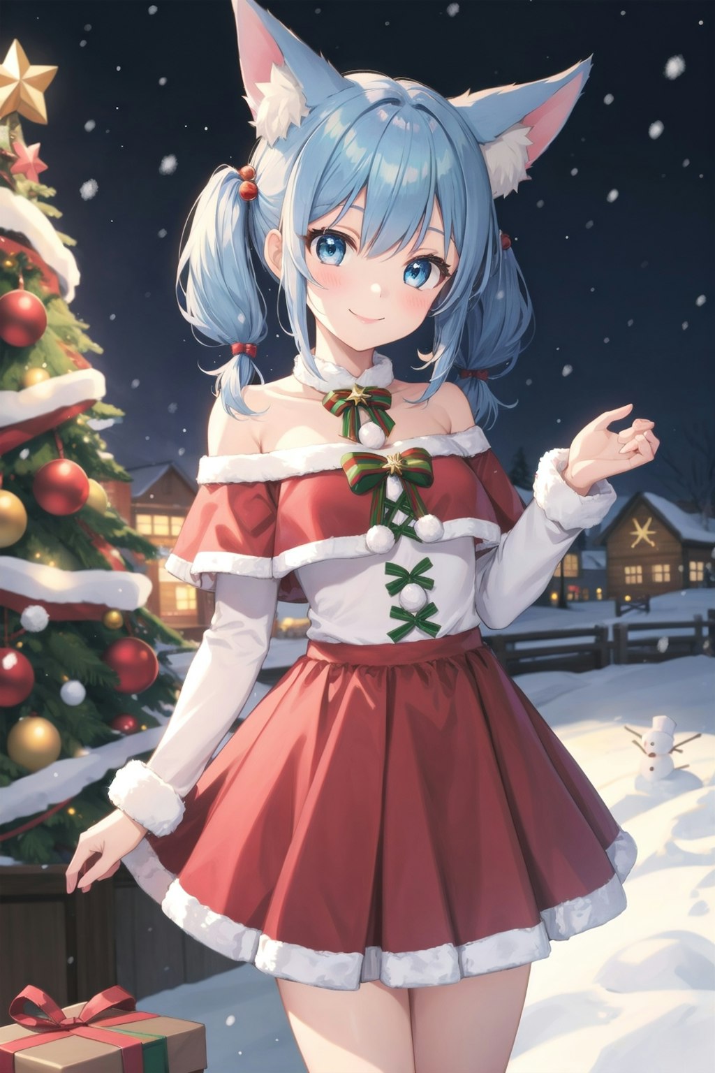 クリスマスコスチューム狐娘さん