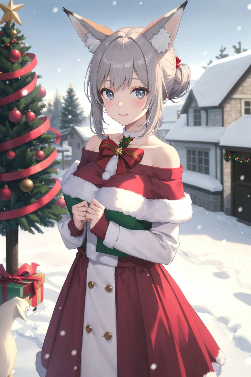 クリスマスコスチューム狐娘さん