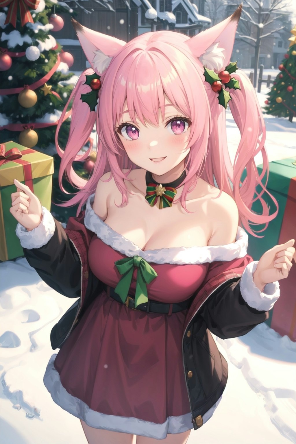 クリスマスコスチューム狐娘さん