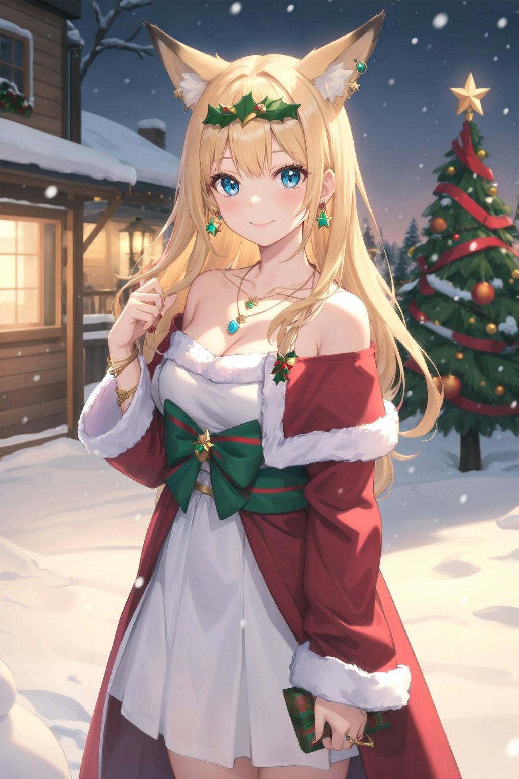 クリスマスコスチューム狐娘さん