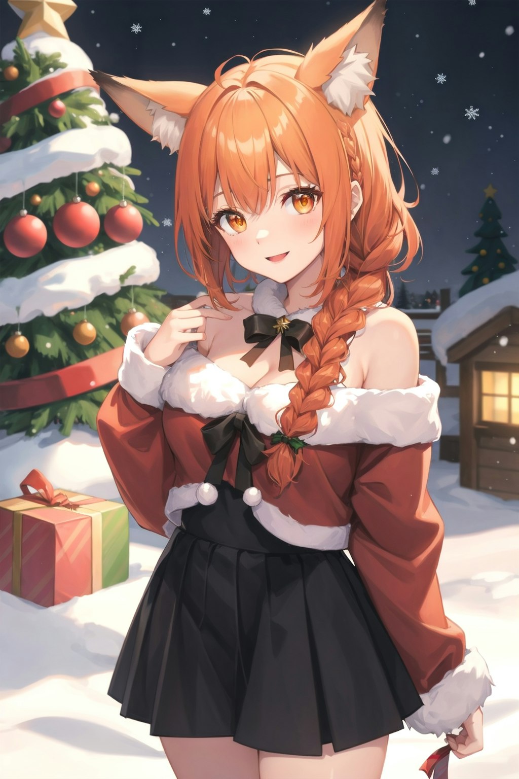 クリスマスコスチューム狐娘さん