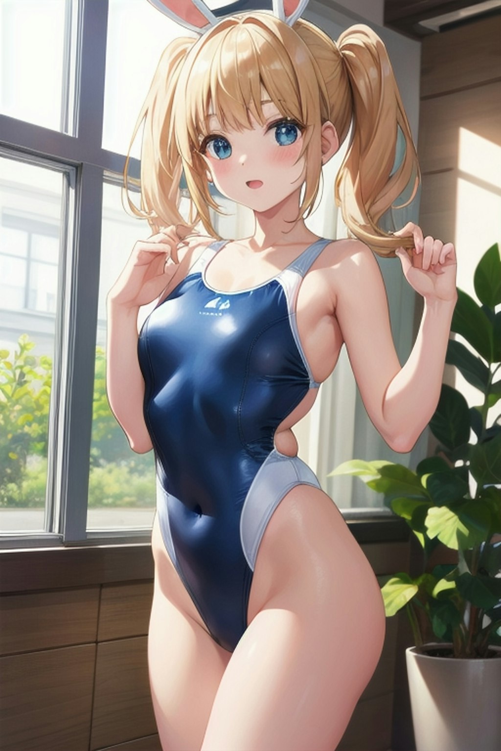 スク水バニーの女の子