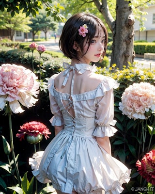 Carnation flower Girl