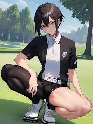 ゴルフ少年　【黒】