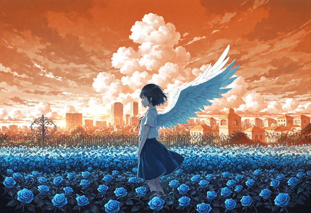 薔薇園と天使