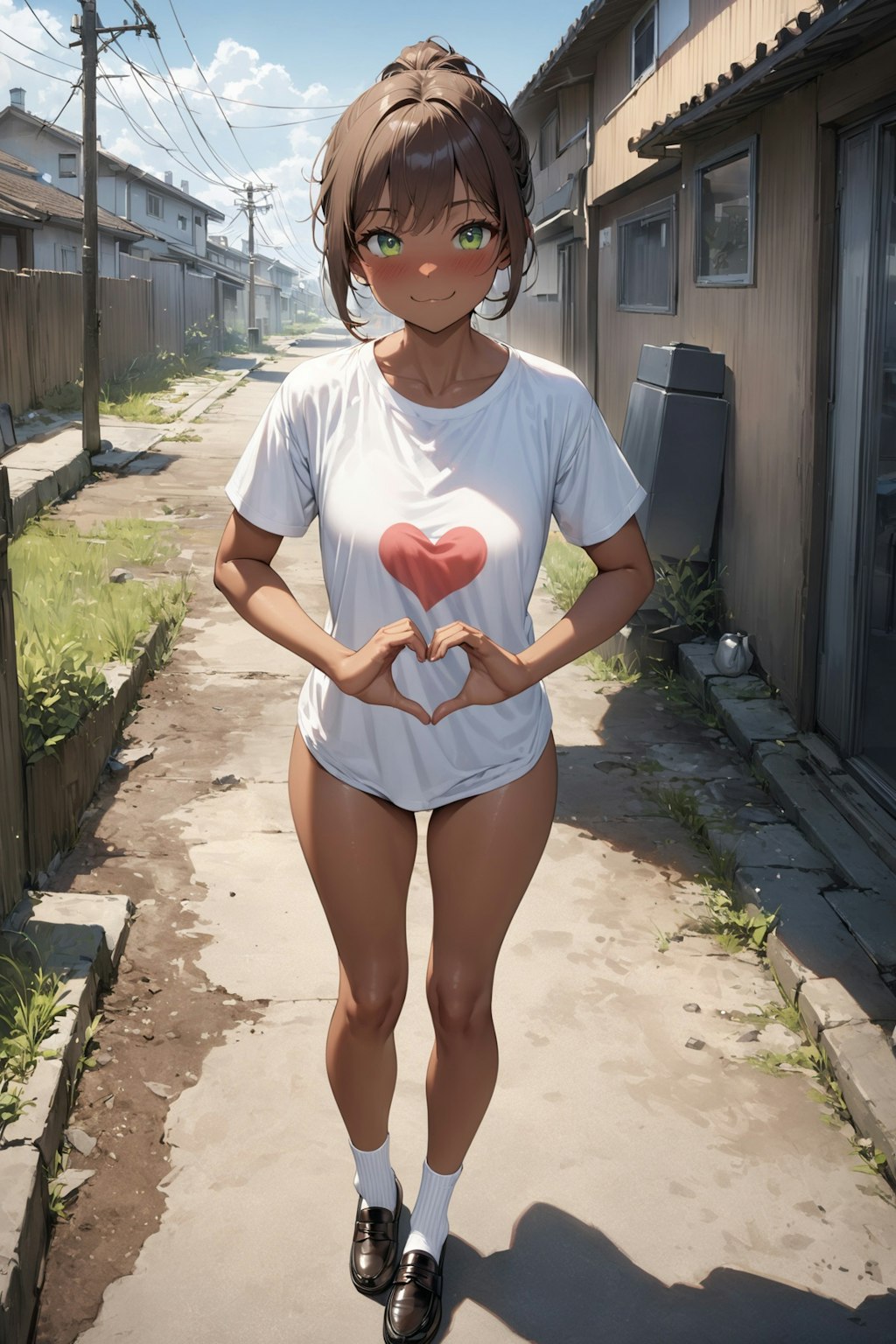 お外でTシャツ撮影会X610