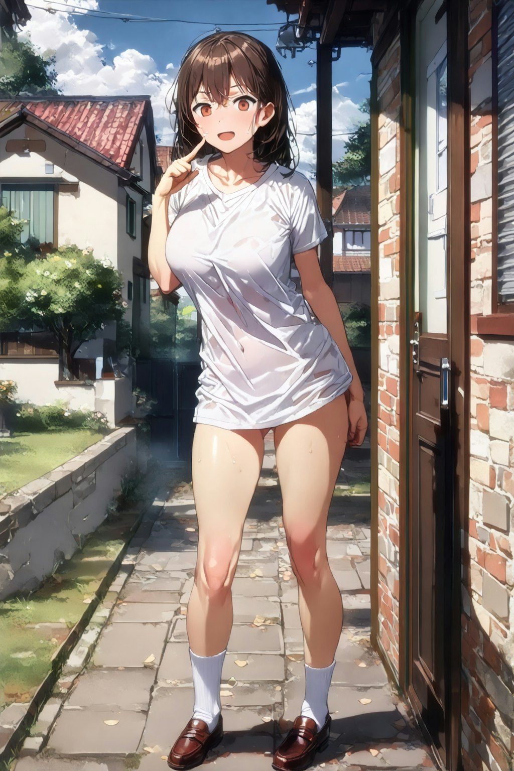 お外でTシャツ撮影会X610