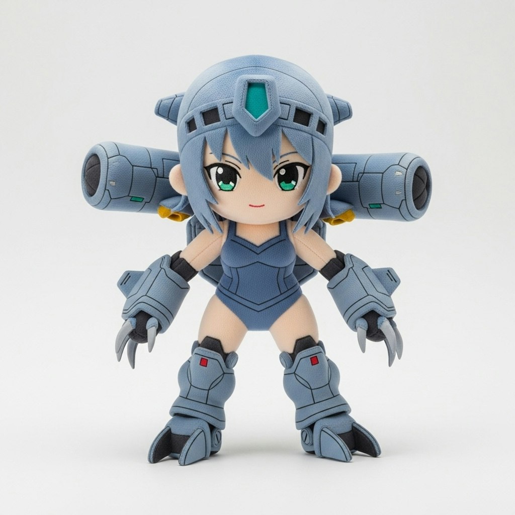 水陸両用メカ娘のぬいぐるみ♪（クレーンゲームの景品風作画ｗｗ）