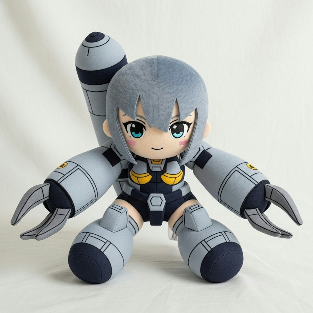 水陸両用メカ娘のぬいぐるみ♪（クレーンゲームの景品風作画ｗｗ）