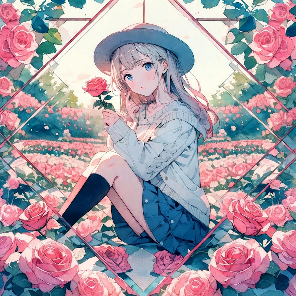 バラと少女14