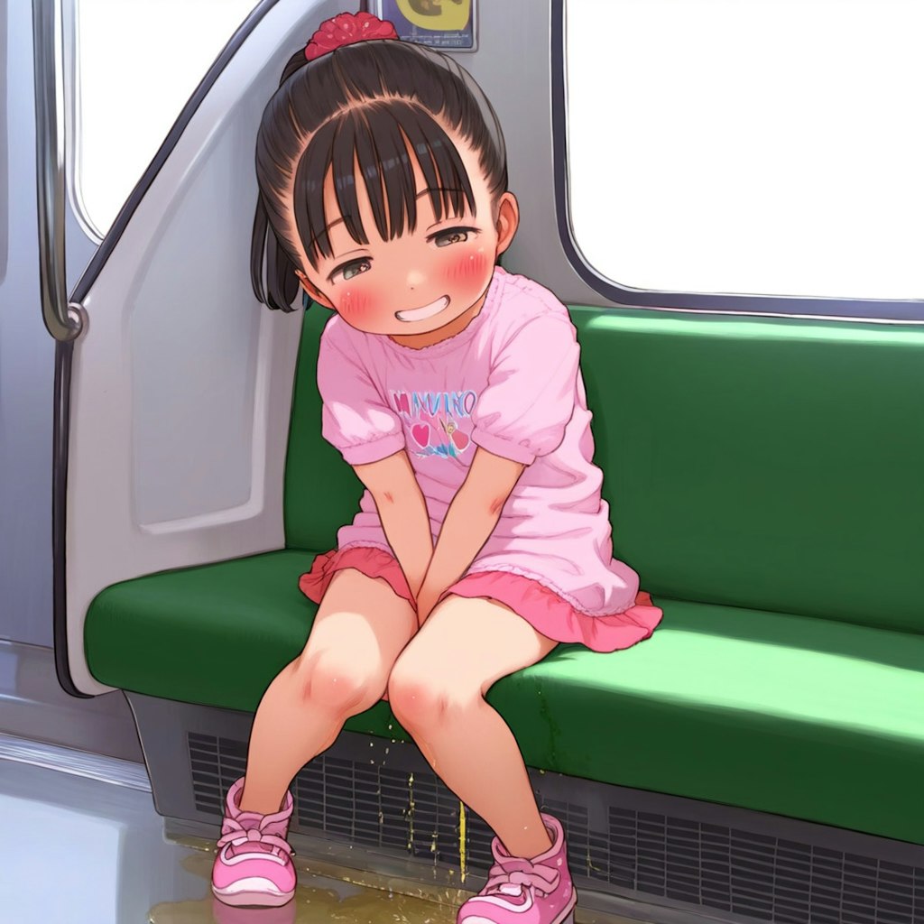 電車でおもらしするのが趣味なかわいい女の子