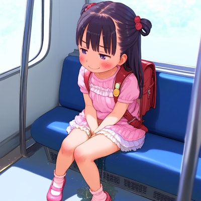 電車でおもらしするのが趣味なかわいい女の子