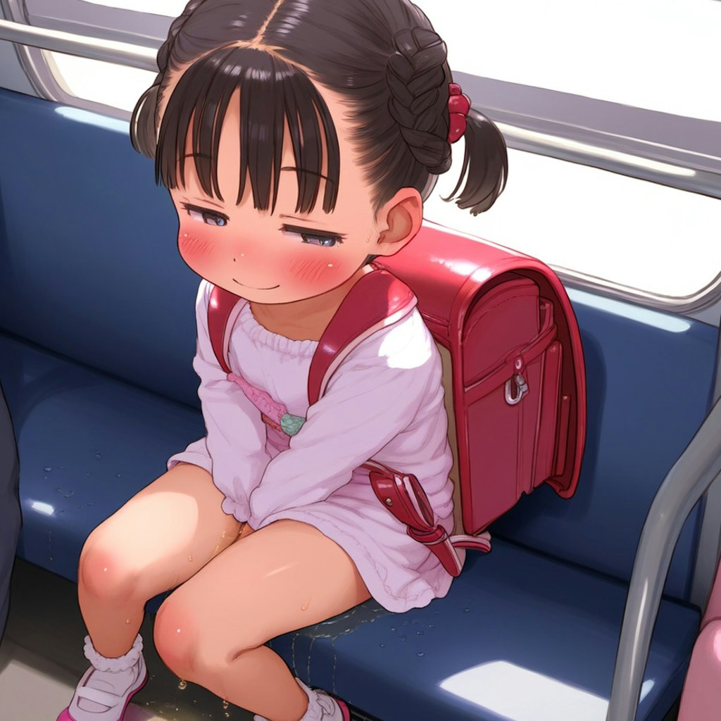 電車でおもらしするのが趣味なかわいい女の子