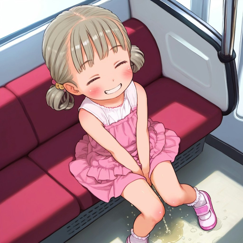 電車でおもらしするのが趣味なかわいい女の子