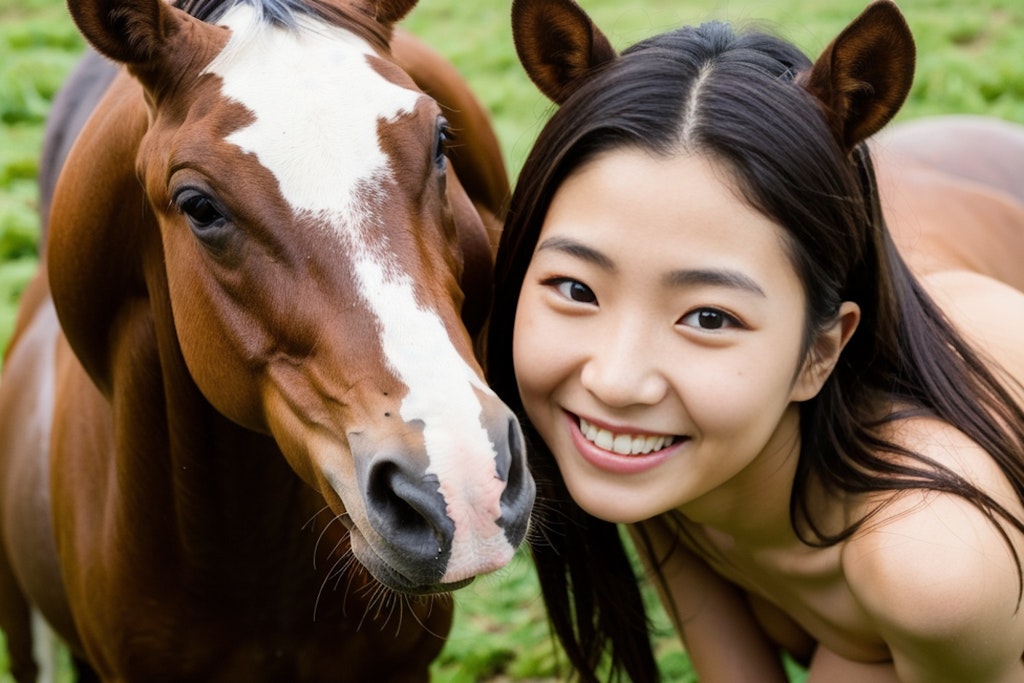 馬も全裸だよ