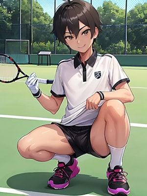 テニス少年　【黒】
