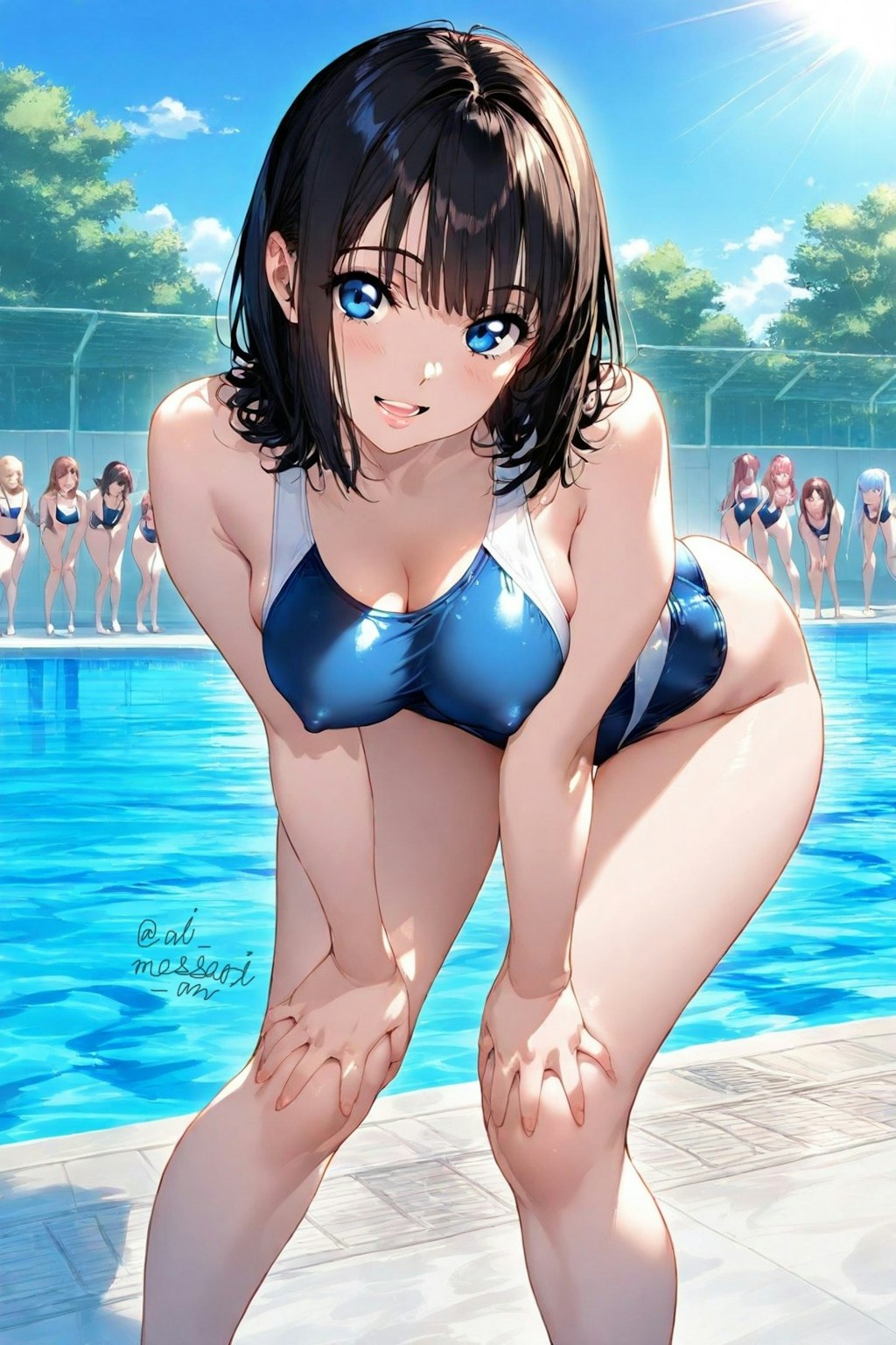 水泳の授業にて