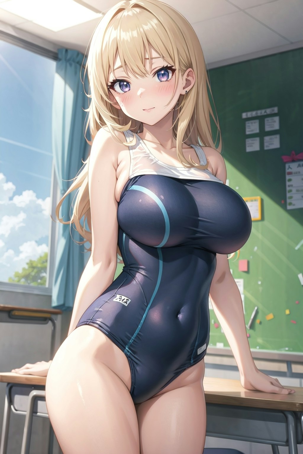 スクール水着の女の子