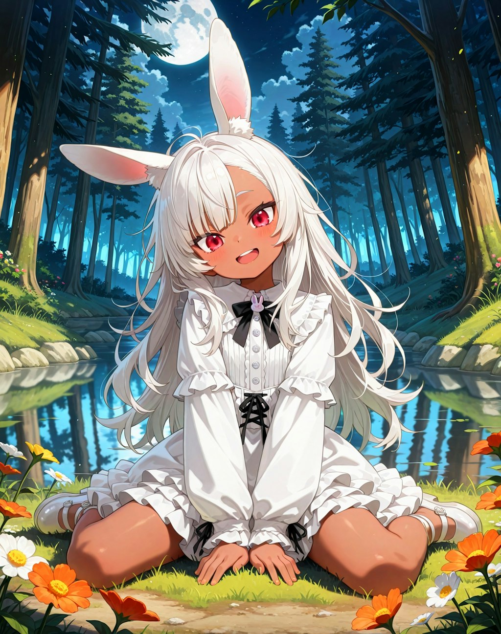 褐色うさ耳娘