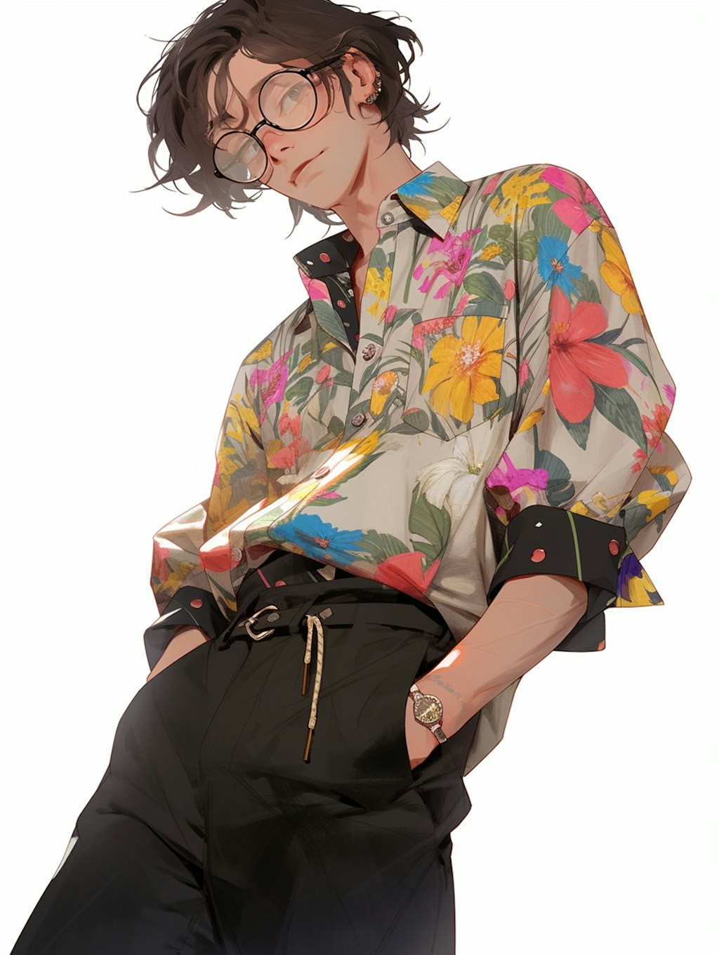 flower print shirt