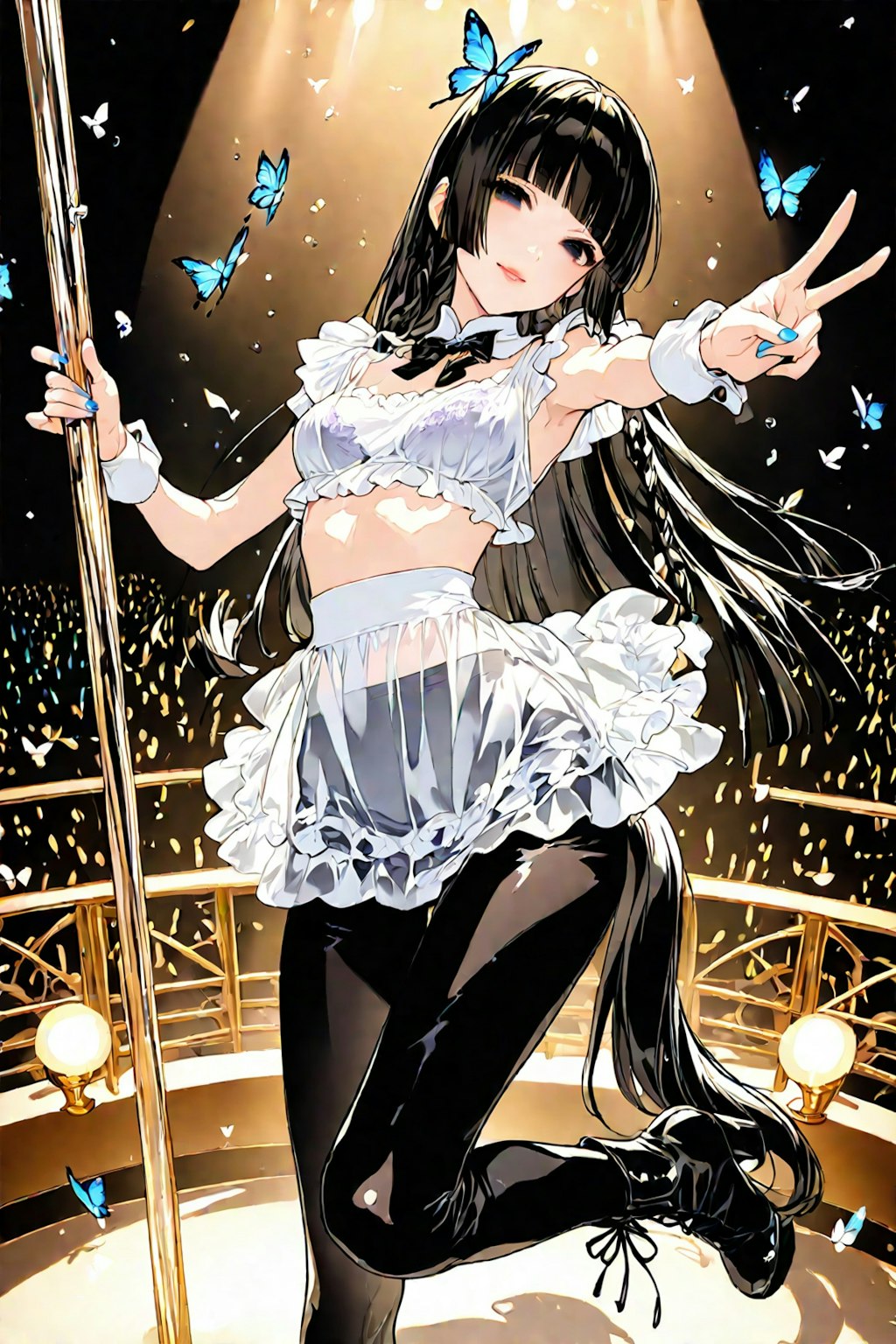 投稿企画のダンスを萌音さんのポールダンスショー風に生成しました❗️