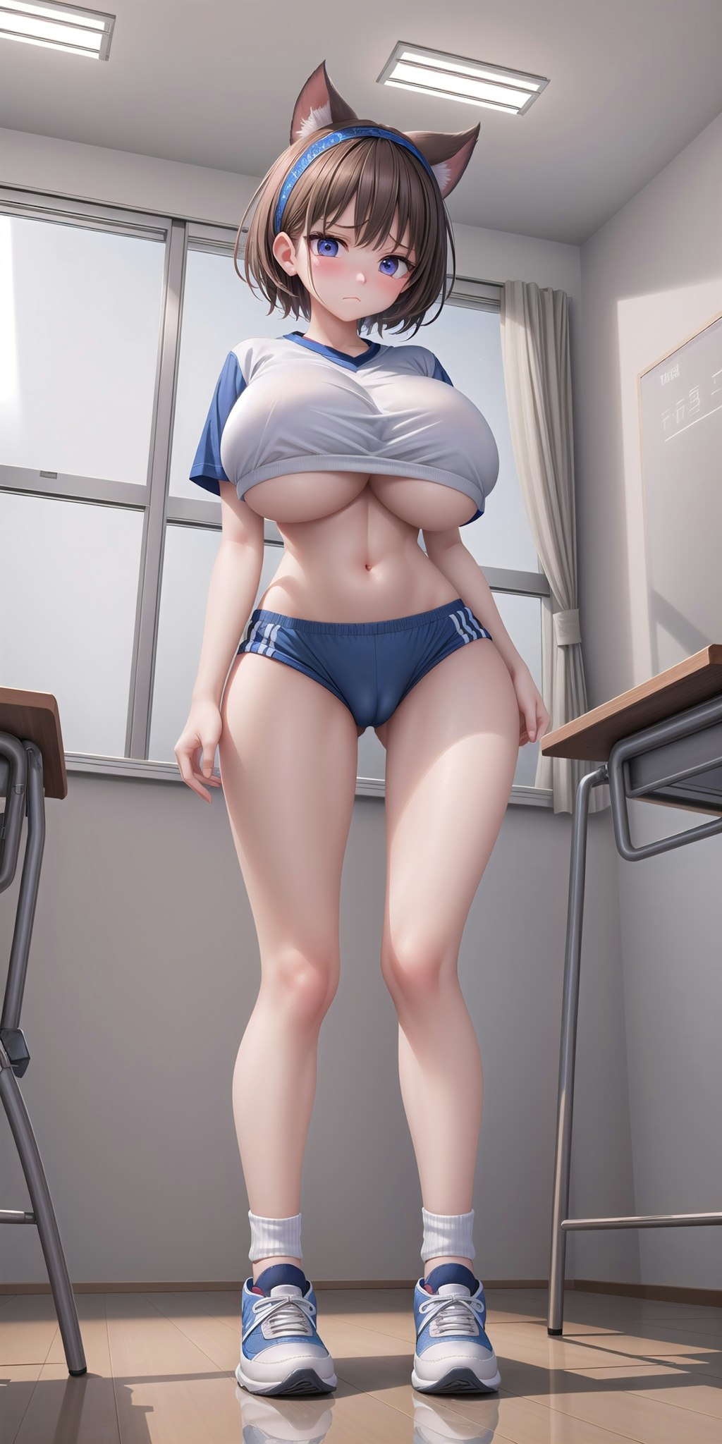 スレンダー爆乳１８歳JK%ブルマで個人指導