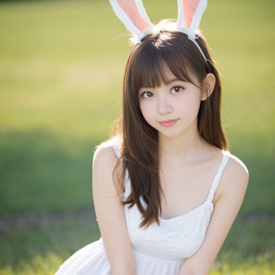 bunny on grass
