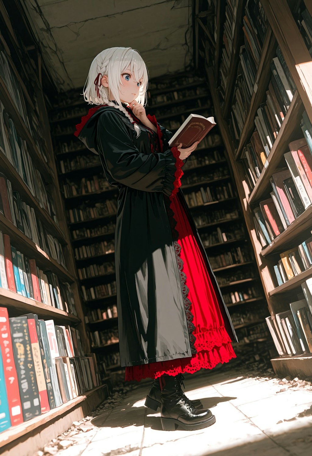 古魔術書屋さんで目的の書を見つけ上機嫌なブラックメイジさん