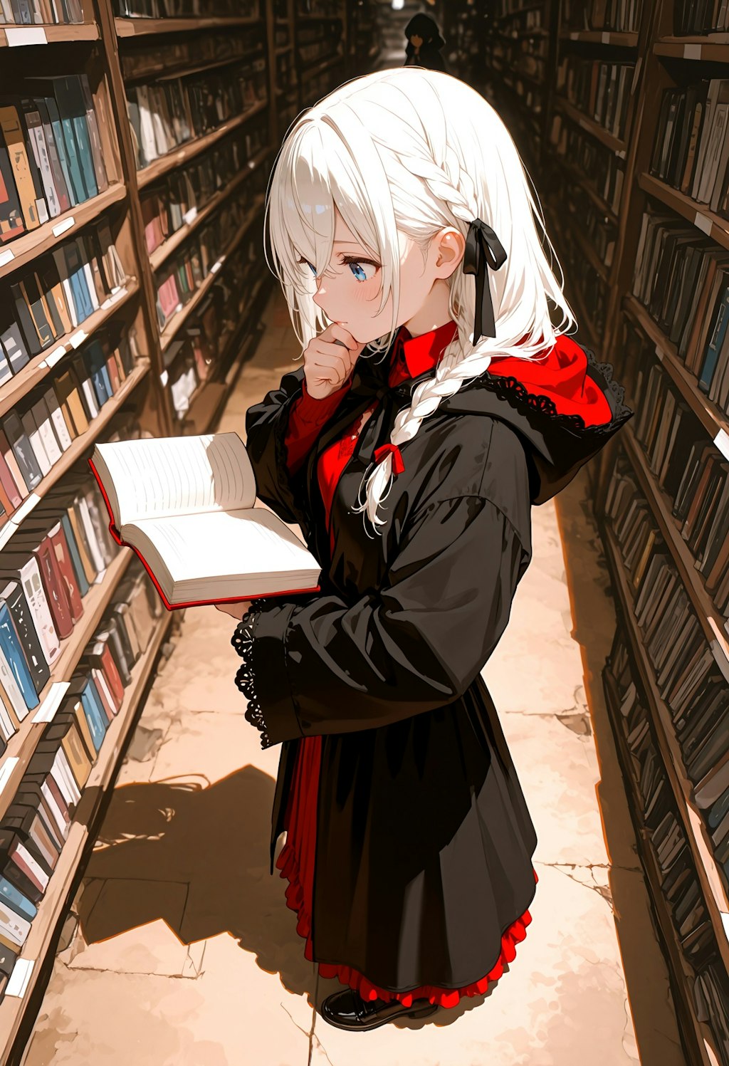 古魔術書屋さんで目的の書を見つけ上機嫌なブラックメイジさん