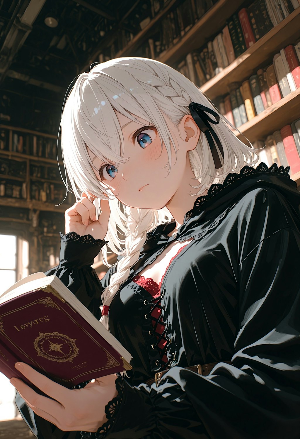 古魔術書屋さんで目的の書を見つけ上機嫌なブラックメイジさん