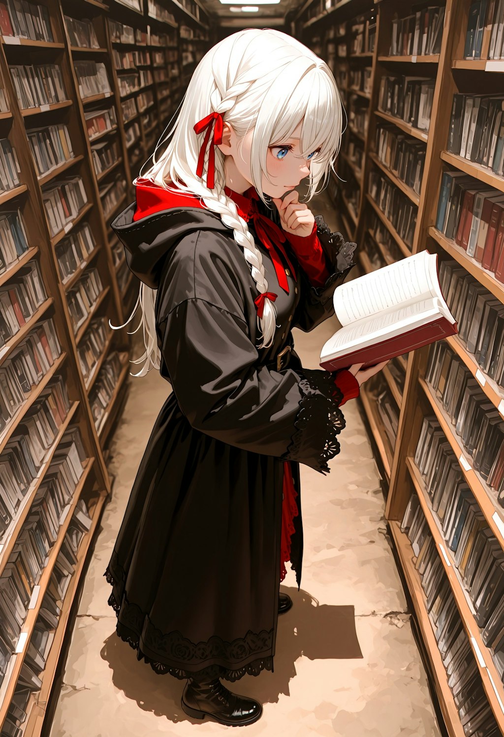 古魔術書屋さんで目的の書を見つけ上機嫌なブラックメイジさん