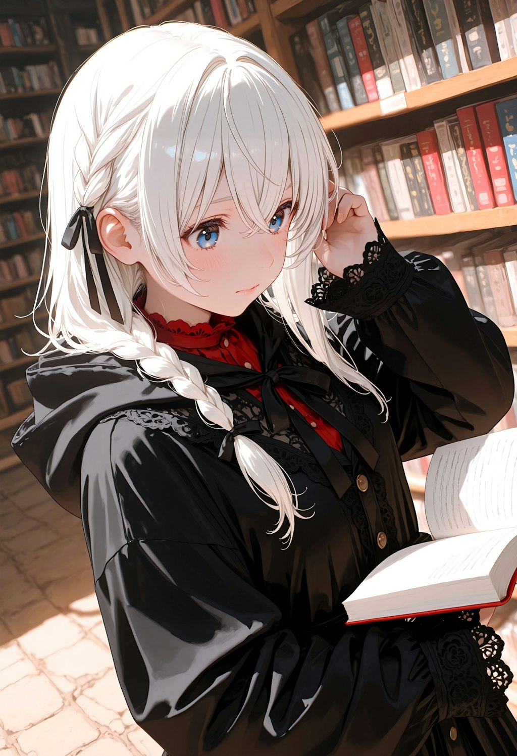 古魔術書屋さんで目的の書を見つけ上機嫌なブラックメイジさん