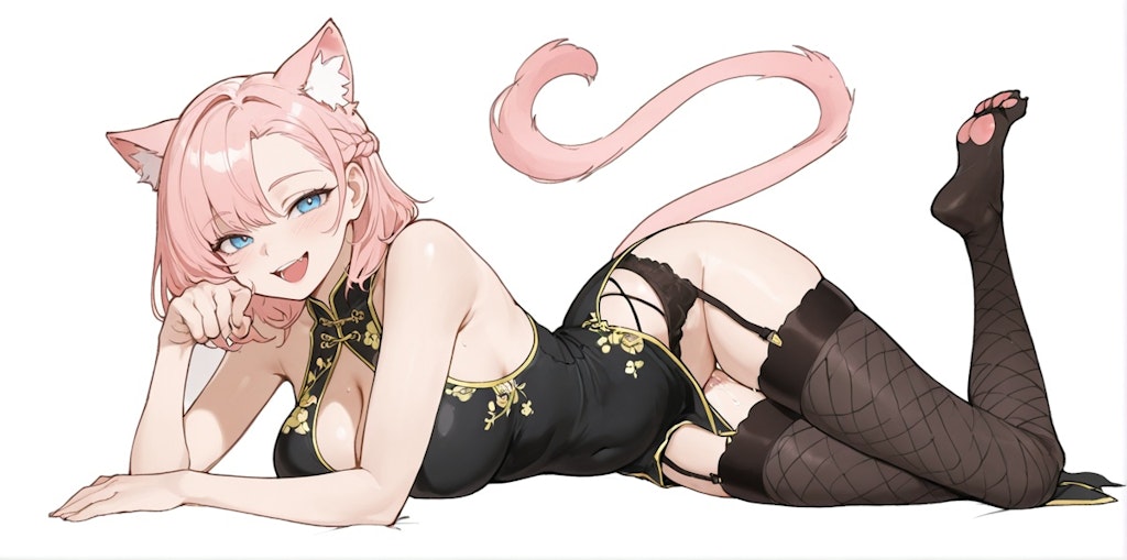 ごろ寝をするもも
