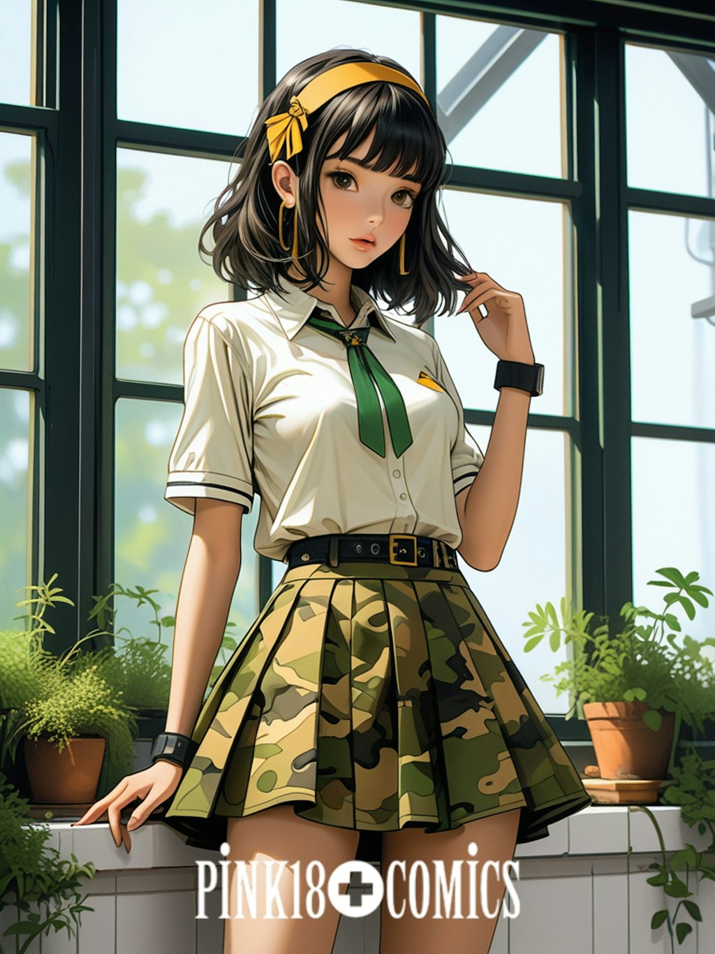 HiGHScHOOL+WaRS 迷彩女子高生