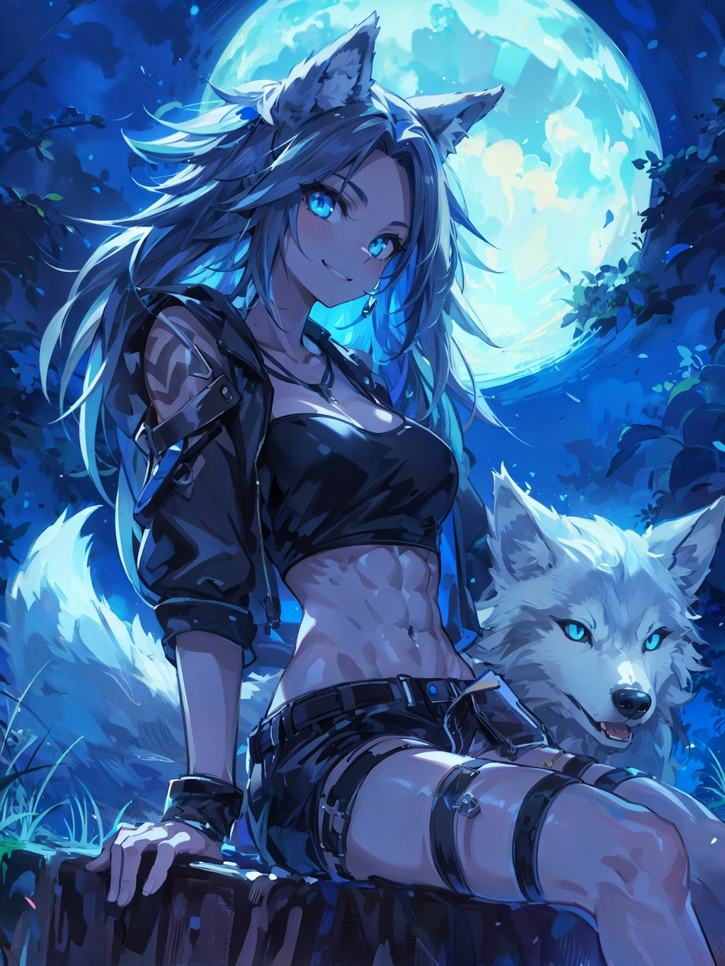 six-pack wolf girl