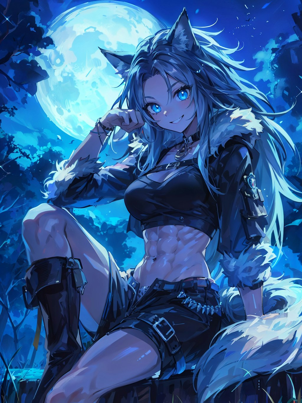 six-pack wolf girl