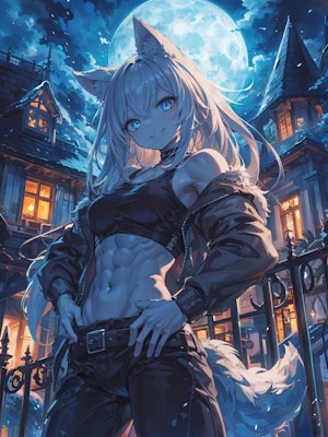 six-pack wolf girl