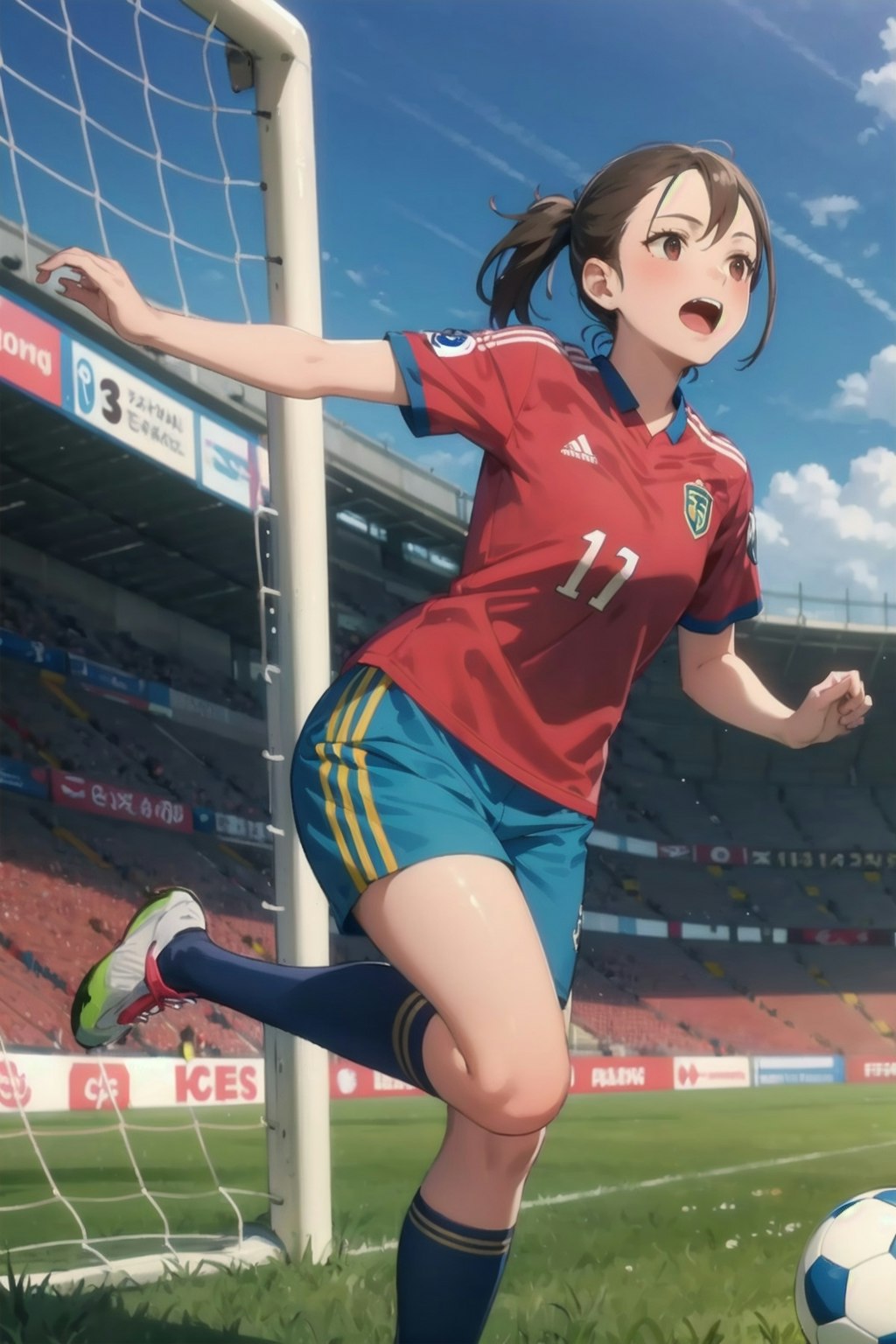 サッカー選手の女性