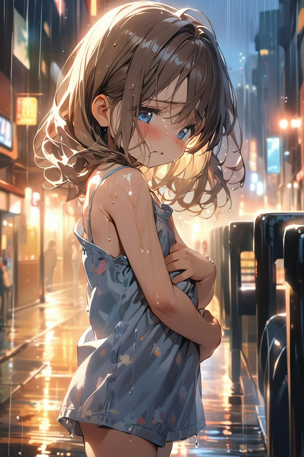 雨に濡れて