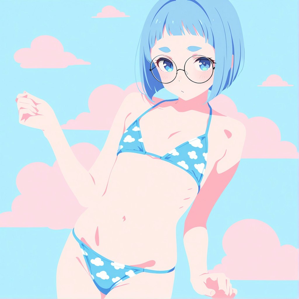 空色めがねちゃん