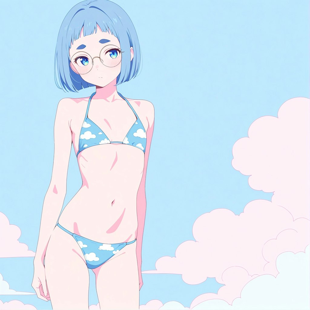 空色めがねちゃん
