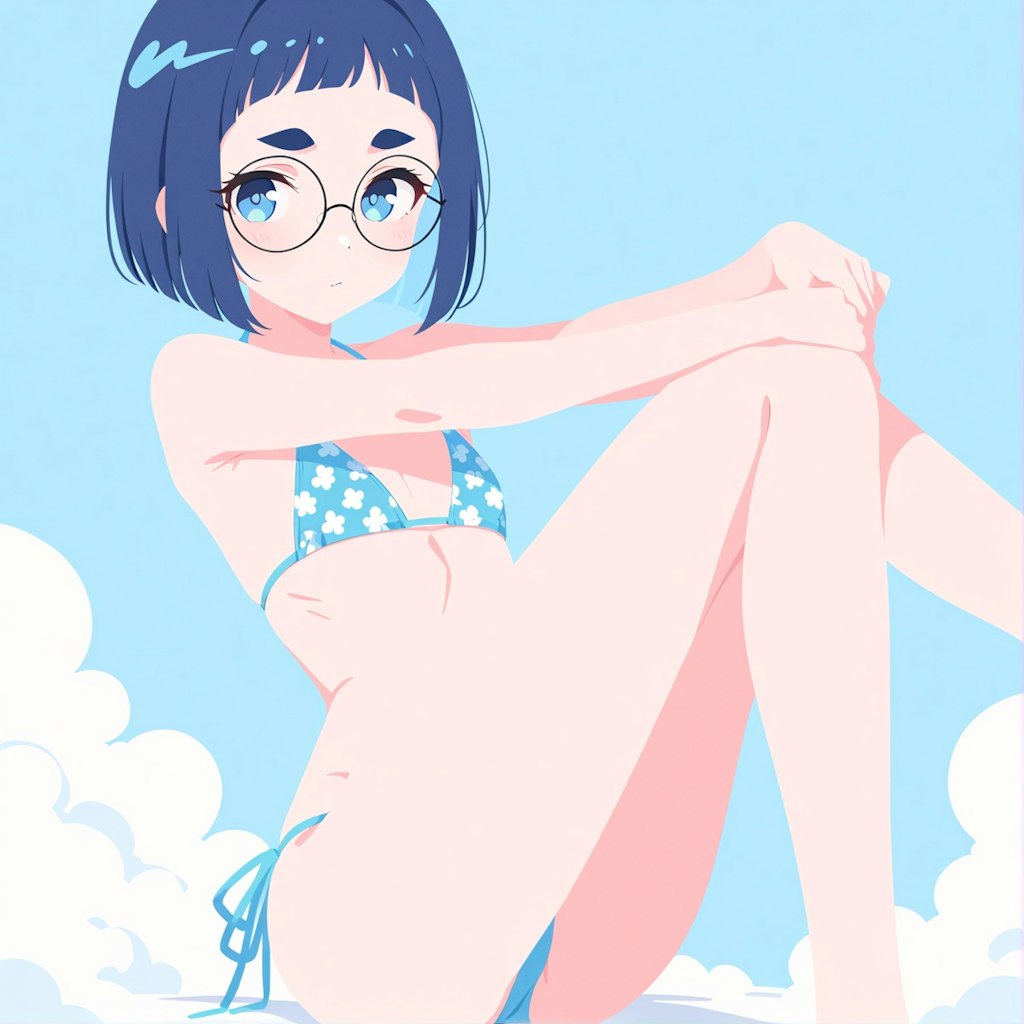 空色めがねちゃん