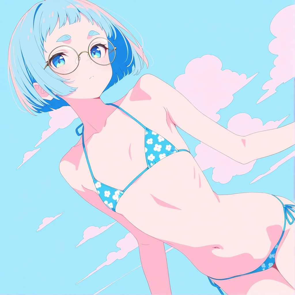 空色めがねちゃん