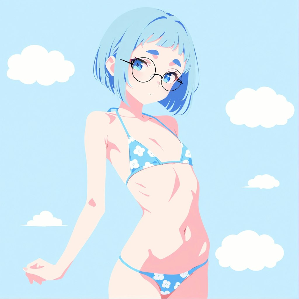 空色めがねちゃん