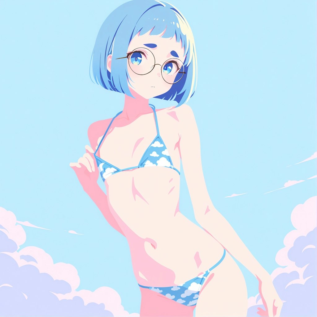 空色めがねちゃん