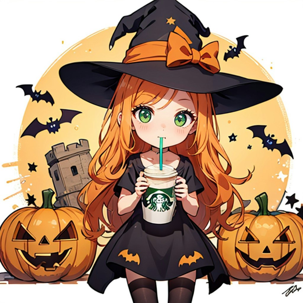 ハロウィンラテ