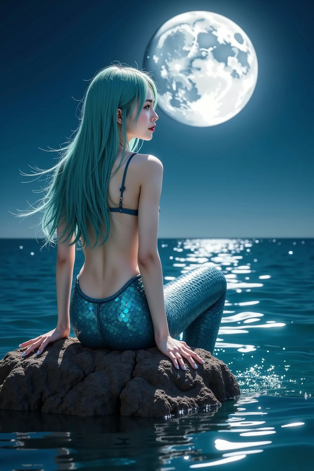月下の人魚