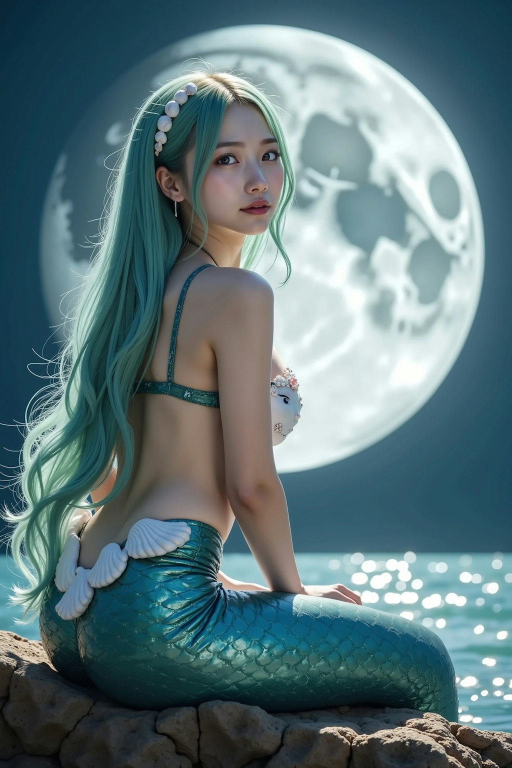 月下の人魚