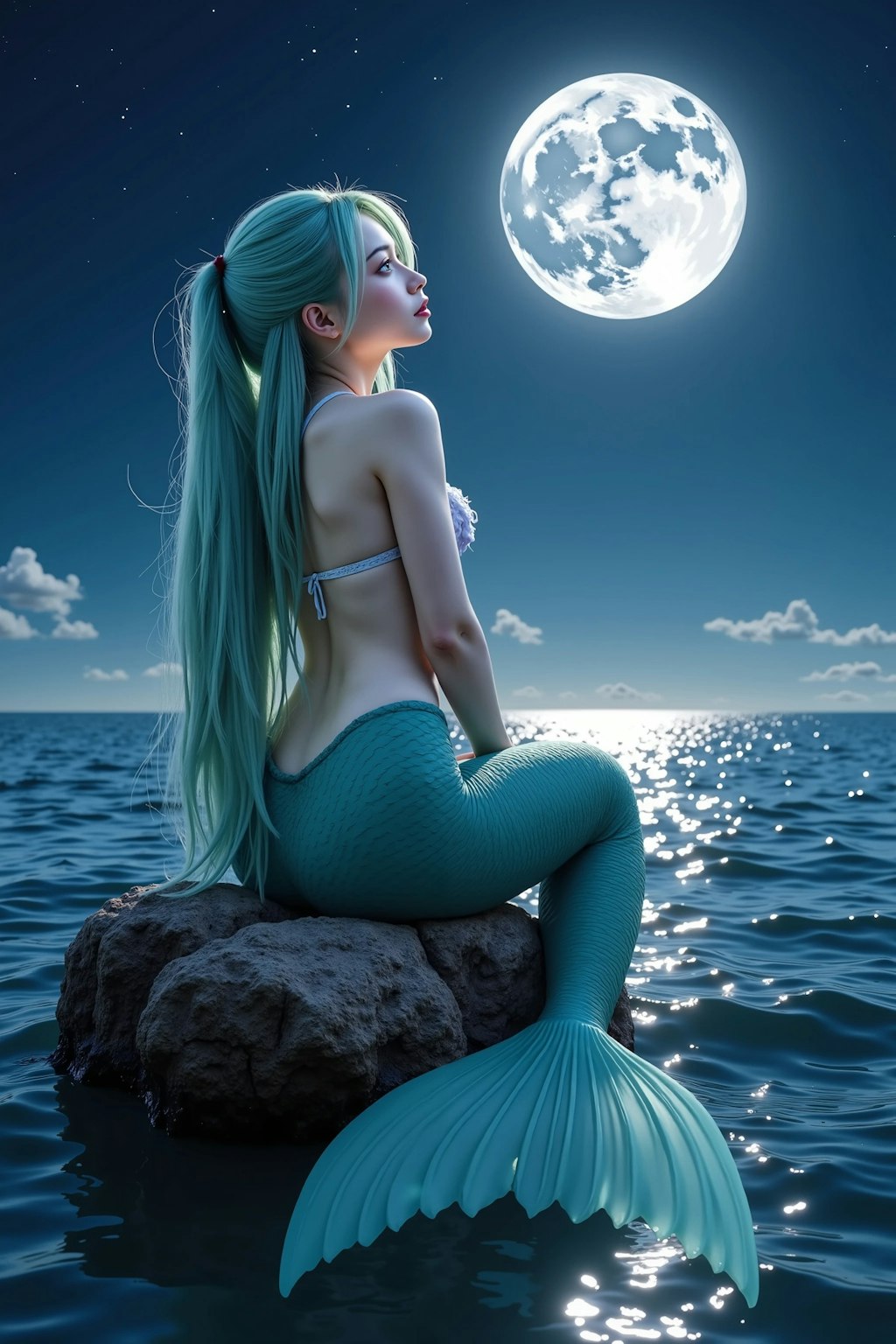 月下の人魚